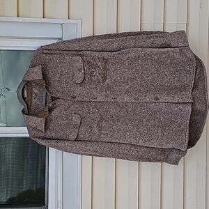 Faded Glory brown sweater size L (42-44) button down
